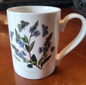 Vtg Portmeirion Botanic Garden England Mug Veronica Chamaedrys Speedwell 1972
